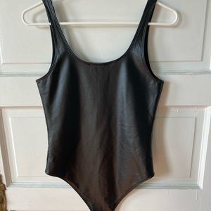 Leather Corseted Body Suit
